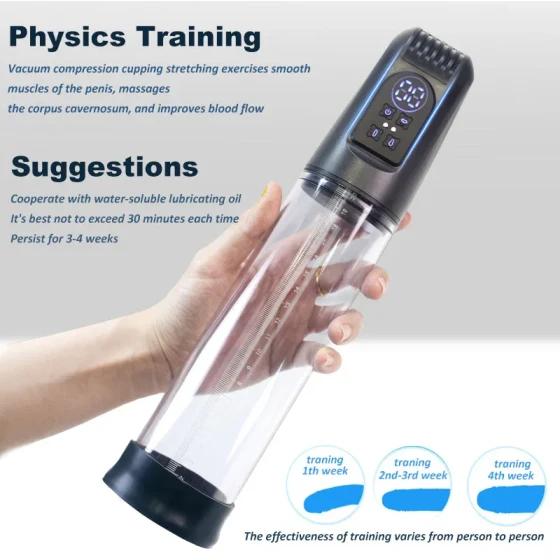 Male penis trainer, enlarger, negative pressure vacuum erection device, adult sex toys available