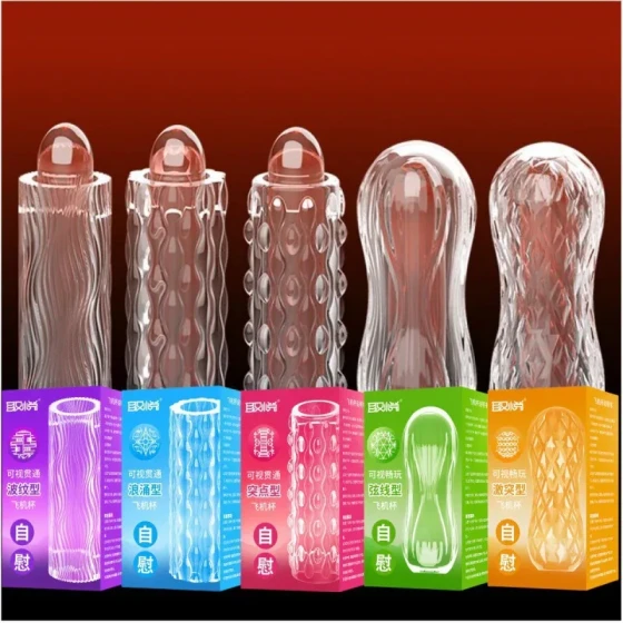 Pleasure-Enhancing Transparent Male Masturbator, Adult Sex Toys, Adult Products