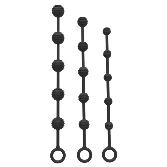 Beaded anal plug for men and women, anal masturbation massager, adult sex toy, portable, sexy, silicone material