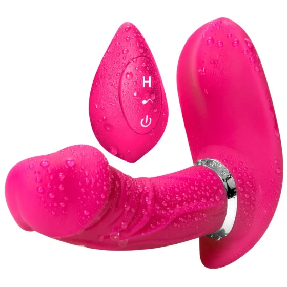 Wireless remote control wearable dual-vibration swinging realistic dildo adult female sex toy, popular foreign trade item