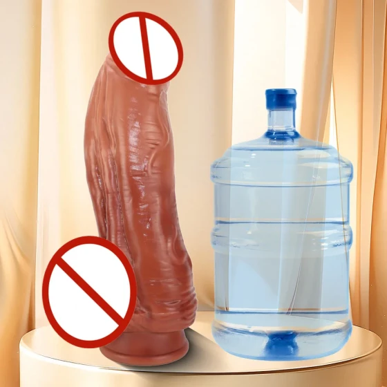 33Jin67*18CM Double-layer liquid silicone super large giant penis, huge cock, anal expander, large anal plug