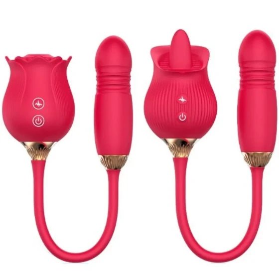 Best-selling second and third generation Man Tinghua double-headed tongue licking and sucking retractable vibrator for women, sex toy