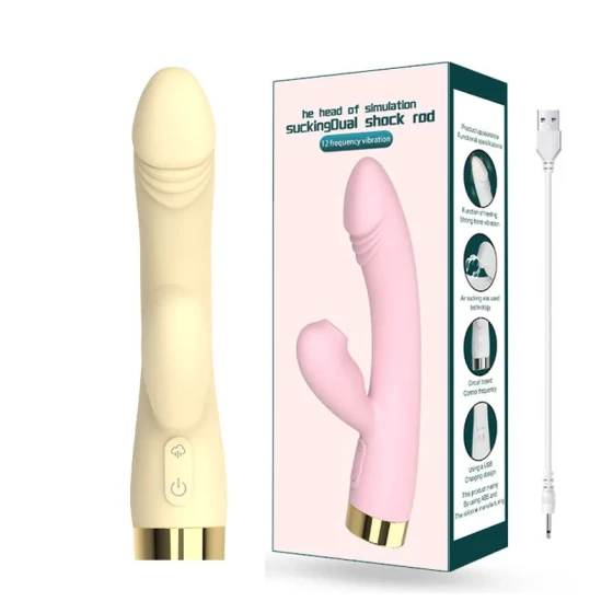 Aifa Janice Suction Massager for Instant Orgasm, Dual Vibrating Wand for Female Self-Massage AV Great adult sex products