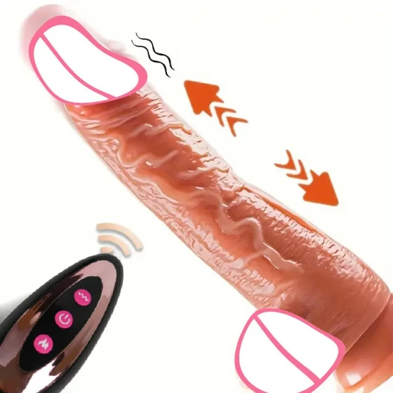 Women's silicone electric retractable dildo machine, fully automatic thrusting dildo, female masturbation sex toy