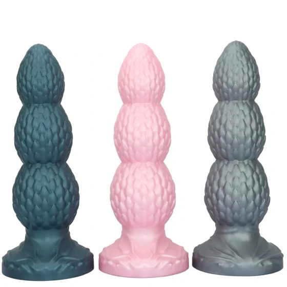 Scales Dragon Egg Shaped Giant Dildo Extra Large Anal Plug Fisting Sex Toy for Male and Female Masturbation Stimulation Flirting Dildo