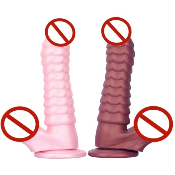 New silicone dildo with a soft, fleshy feel, artificial penis for adult women, used for masturbation and as an anal plug
