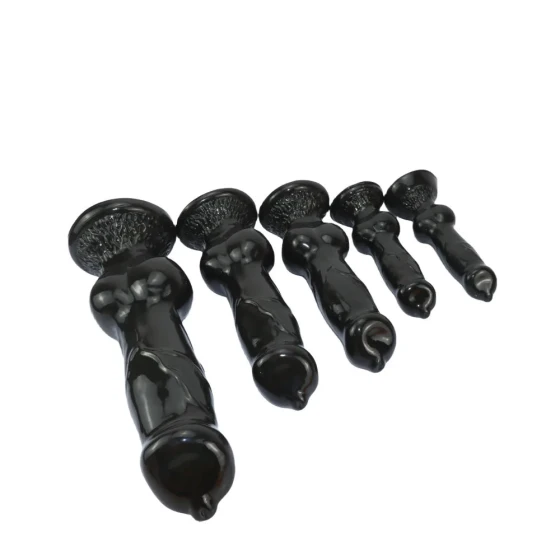 Five-size dog penis simulation dildo, extra large, thick, long, soft animal-shaped fake penis, adult female products, anal expansion plug