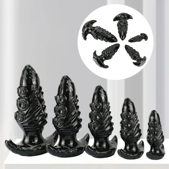 Special-shaped long-term wearable anal plug for outdoor use, unisex artificial penis, octopus-shaped lesbian anal expander, masturbation device