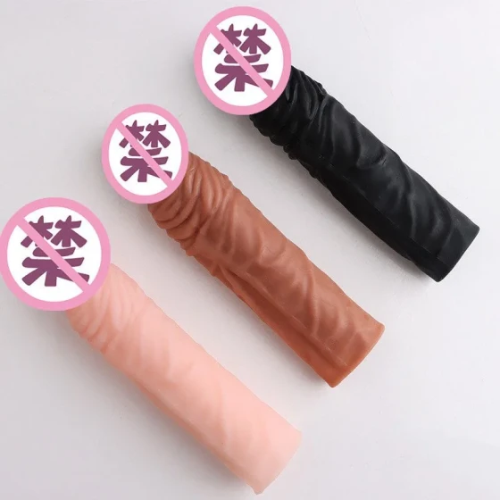 Wolf tooth condom, simulated penis, sex toy, adult product, male-use, extended and thickened penis sleeve, crystal sleeve, unisex