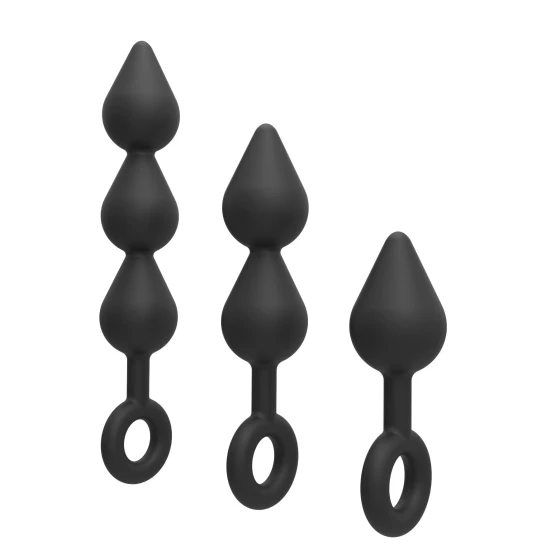 Anal training toys, large-sized anal beads, anal dilators, silicone anal plugs, anal expansion toys