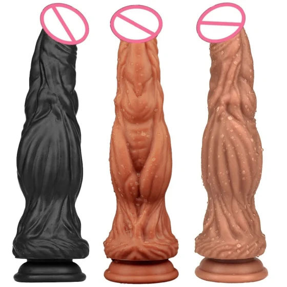 Liquid silicone simulated dildo, from small to large, soft flesh-like artificial penis, adult sex toy, masturbation device