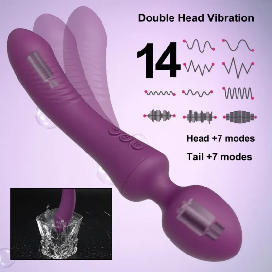 Adult erotic content USB Double-Headed Strong Vibration AV Vibrator for women G Vibrators and massage toys for self-pleasure