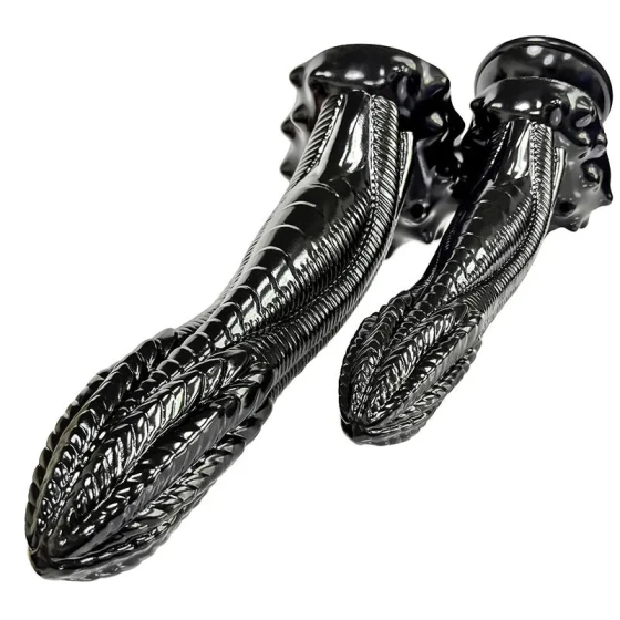 Transparent dragon scale extra-long anal plug with beads, male anal massager, female anal plug with beads