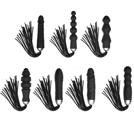 Silicone anal beads, butt plug, and whip for women SM Vibrators, couple's sex products, popular adult erotic items