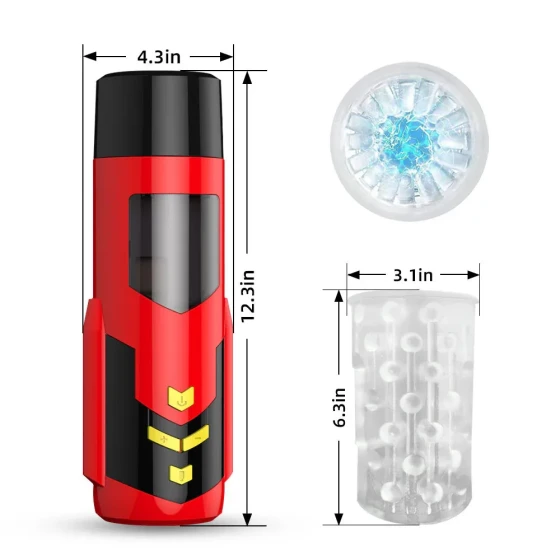 Pillow Fun Rocket Cup - Telescopic, Rotating, Sound-Enabled, Smart Male Masturbator, Adult Sex Toy, Erotic Toy, Masturbation Device
