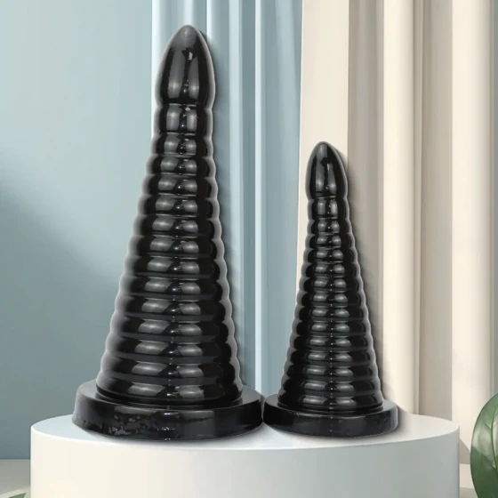 Large and small black large-flower anal plugs, extra-large thick anal expanders, expansion toys, sex products, and phallus-shaped toys