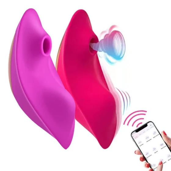 Four pine trees APP Wearable Vibrator with Remote Control, Female Suction and Vibration Masturbator, Adult Sex Toy