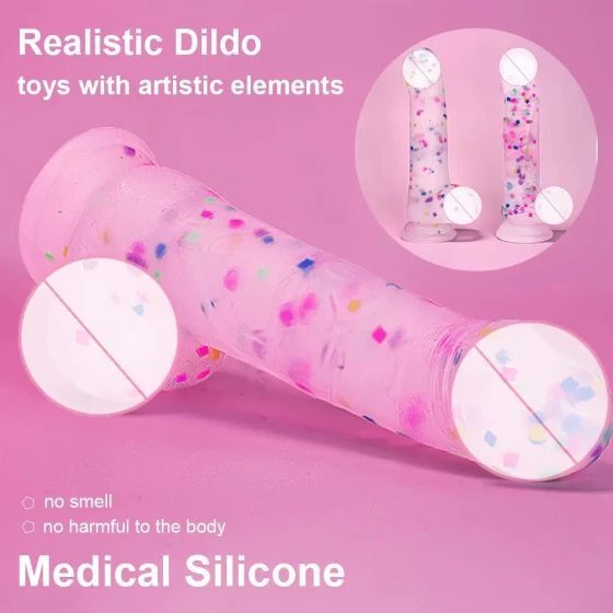 Colorful Silicone Manual Simulation Dildo G Stimulation device sex toy