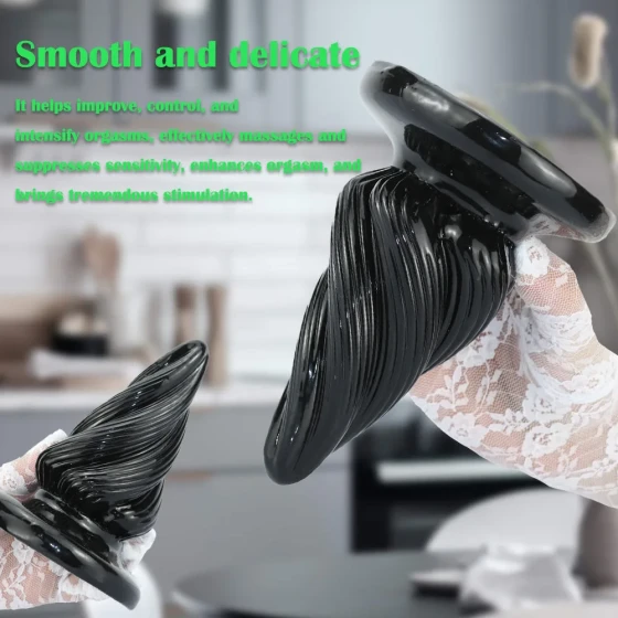 7cm Threaded screw super large anal plug with rotating top for insertion and stimulation SSM Anal development massage stick
