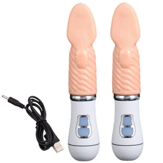 Women's electric simulated tongue licking vibrator, vibrating massage stick, masturbator, electric massager, tongue licking stick