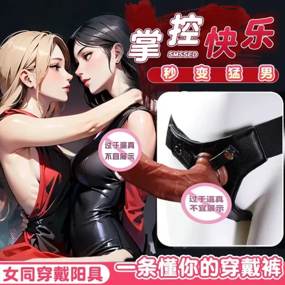Wearable artificial dildo, cross-dressing sex toy, masturbator, sexual tool les Adult products for female lesbians