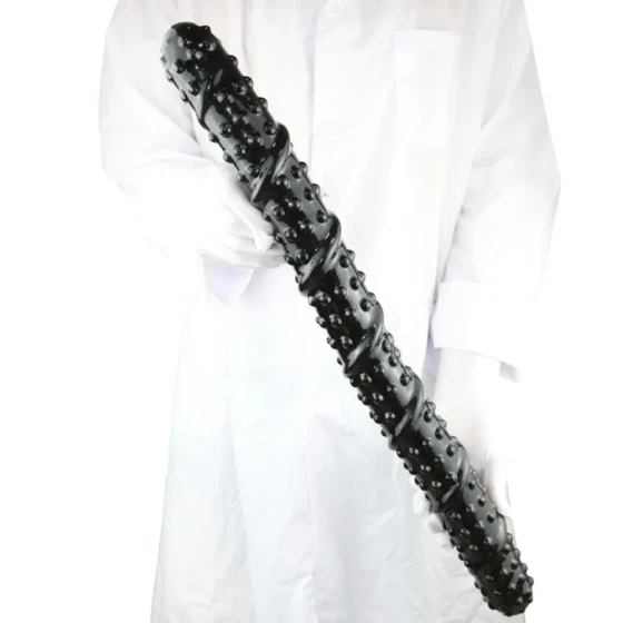 Double-headed extra-long and extra-large spiked dildo, simulated double-headed anal plug, artificial penis for female lesbians, adult toy sm