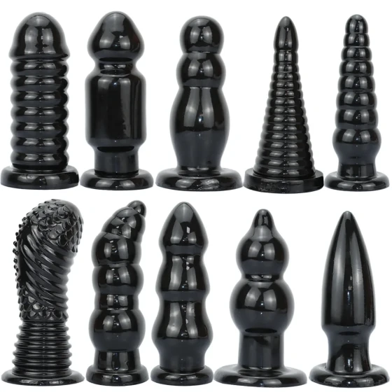 Threaded bead extra-large thick anal plug, irregular shape, smooth anal expander, dildo for advanced players, male and female flirtation and masturbation device