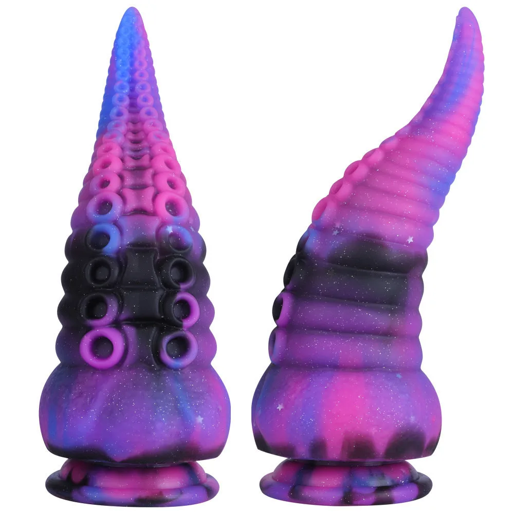 详情1星空混色异形阳具章鱼触手柔软硅胶肛塞女用自慰器成人情趣